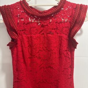 Alexis Red Lace Dress XS